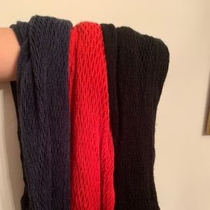 3 Pack of Knitted Infinity Scarves